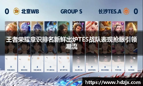 王者荣耀意识排名新鲜出炉TES战队表现抢眼引领潮流