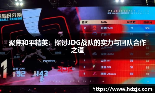聚焦和平精英：探讨JDG战队的实力与团队合作之道
